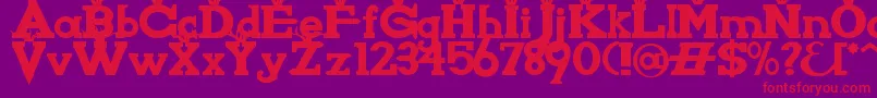 KnightsWhoSayNiAlt Font – Red Fonts on Purple Background