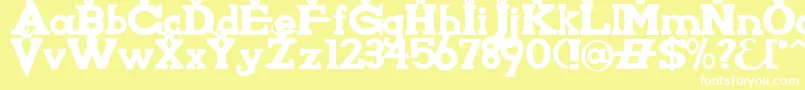 KnightsWhoSayNiAlt Font – White Fonts on Yellow Background