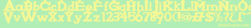 KnightsWhoSayNiAlt Font – Yellow Fonts on Green Background