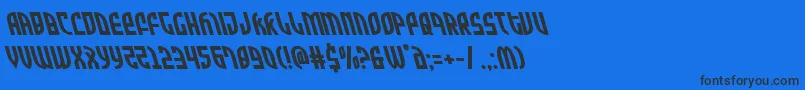 Zoneriderleft Font – Black Fonts on Blue Background