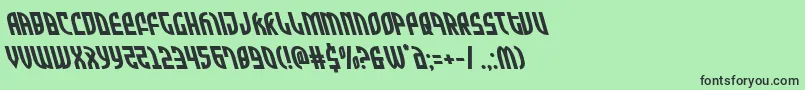 Zoneriderleft Font – Black Fonts on Green Background