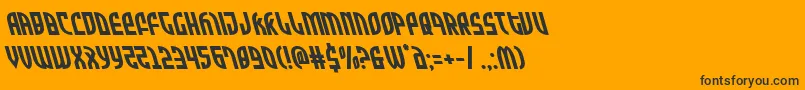 Zoneriderleft Font – Black Fonts on Orange Background