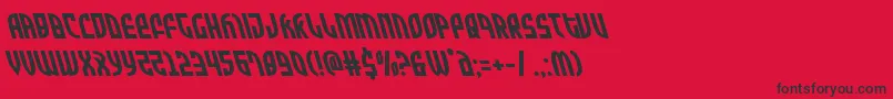 Zoneriderleft Font – Black Fonts on Red Background