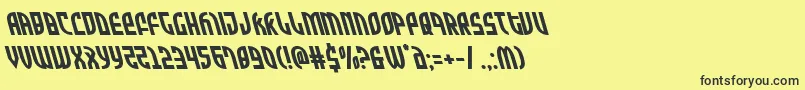 Zoneriderleft Font – Black Fonts on Yellow Background