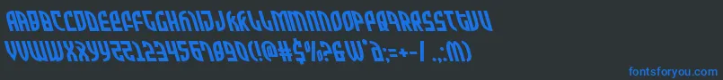 Zoneriderleft Font – Blue Fonts on Black Background