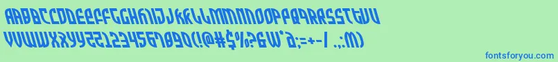 Zoneriderleft Font – Blue Fonts on Green Background