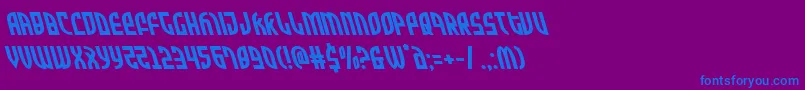Zoneriderleft Font – Blue Fonts on Purple Background
