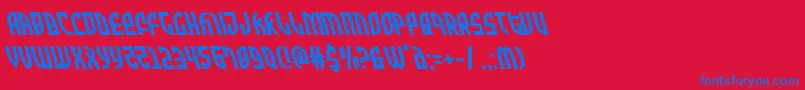 Zoneriderleft Font – Blue Fonts on Red Background