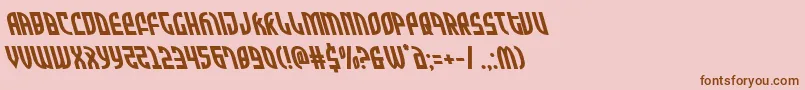 Zoneriderleft Font – Brown Fonts on Pink Background