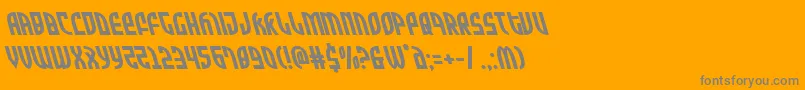 Zoneriderleft Font – Gray Fonts on Orange Background