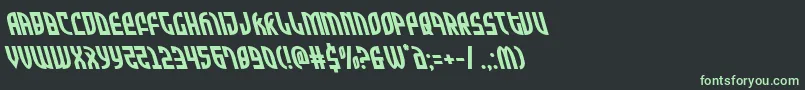 Zoneriderleft Font – Green Fonts on Black Background