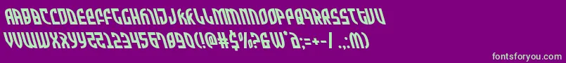 Zoneriderleft Font – Green Fonts on Purple Background