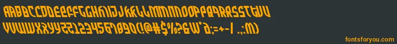 Zoneriderleft Font – Orange Fonts on Black Background
