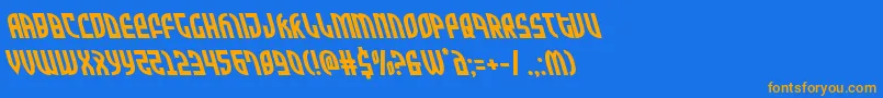 Zoneriderleft Font – Orange Fonts on Blue Background