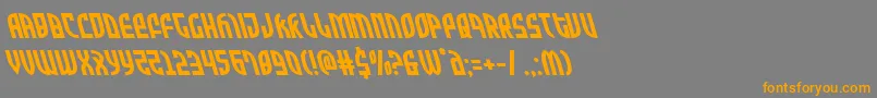 Zoneriderleft-Schriftart – Orangefarbene Schriften auf grauem Hintergrund