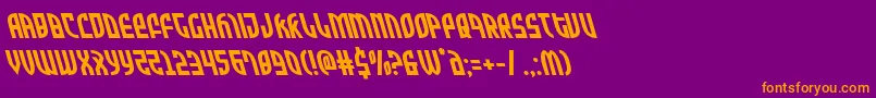 Zoneriderleft Font – Orange Fonts on Purple Background