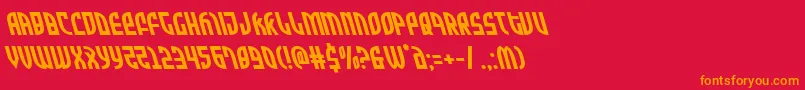 Zoneriderleft Font – Orange Fonts on Red Background