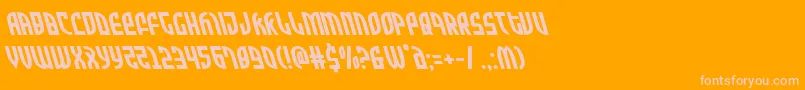 Zoneriderleft Font – Pink Fonts on Orange Background