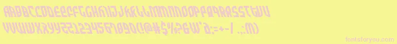 Zoneriderleft Font – Pink Fonts on Yellow Background