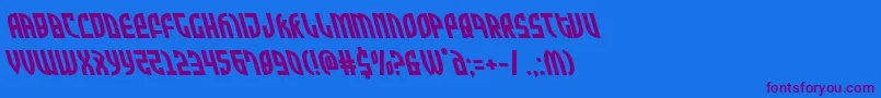 Zoneriderleft Font – Purple Fonts on Blue Background