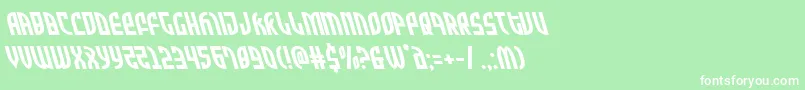 Zoneriderleft Font – White Fonts on Green Background