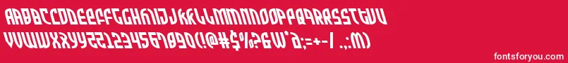 Zoneriderleft Font – White Fonts on Red Background