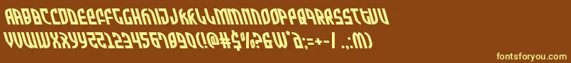 Zoneriderleft Font – Yellow Fonts on Brown Background