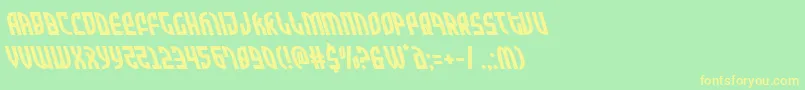 Zoneriderleft Font – Yellow Fonts on Green Background