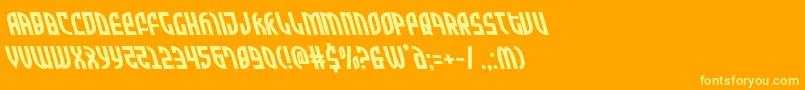 Zoneriderleft Font – Yellow Fonts on Orange Background