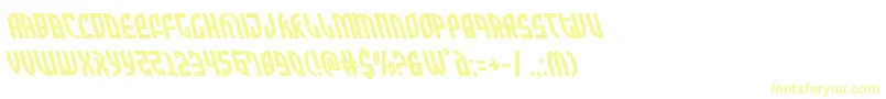 Zoneriderleft Font – Yellow Fonts on White Background