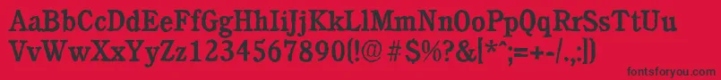 Czcionka CalgaryantiqueMediumRegular – czarne czcionki na czerwonym tle