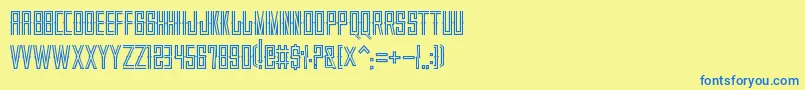 VillajuarezSonDisplay Font – Blue Fonts on Yellow Background