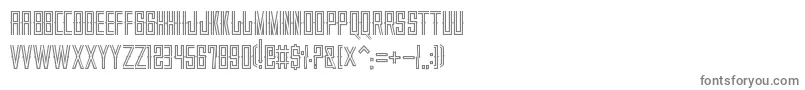 VillajuarezSonDisplay-fontti – harmaat kirjasimet valkoisella taustalla