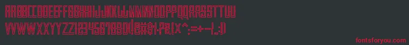 VillajuarezSonDisplay Font – Red Fonts on Black Background