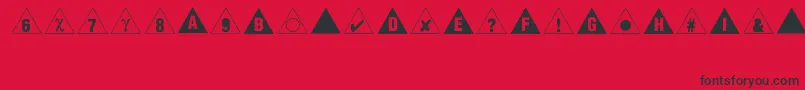 Police Bullets3 – polices noires sur fond rouge