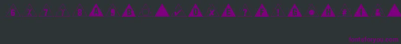 Bullets3-fontti – violetit fontit mustalla taustalla