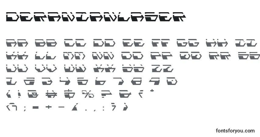 Шрифт DeranianLaser – алфавит, цифры, специальные символы