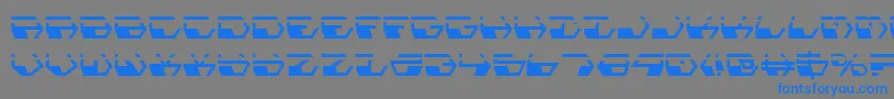 Czcionka DeranianLaser – niebieskie czcionki na szarym tle