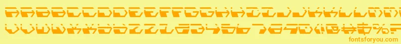 DeranianLaser Font – Orange Fonts on Yellow Background