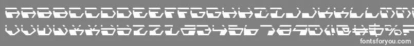 フォントDeranianLaser – 灰色の背景に白い文字