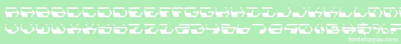 DeranianLaser Font – White Fonts on Green Background