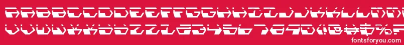 DeranianLaser Font – White Fonts on Red Background