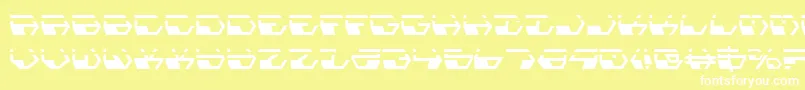 DeranianLaser Font – White Fonts on Yellow Background