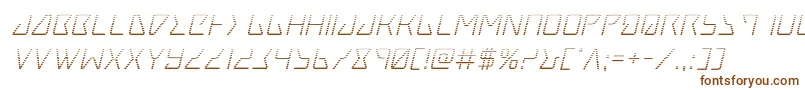 Tracergradital-fontti – ruskeat fontit valkoisella taustalla