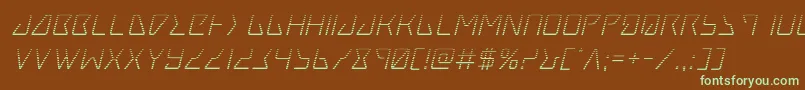 Шрифт Tracergradital – зелёные шрифты на коричневом фоне