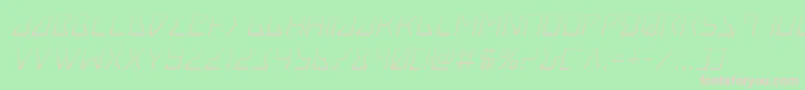 Tracergradital Font – Pink Fonts on Green Background