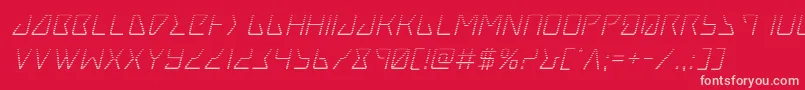 Tracergradital Font – Pink Fonts on Red Background