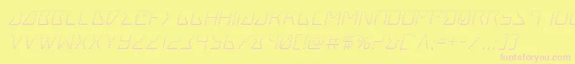 フォントTracergradital – ピンクのフォント、黄色の背景