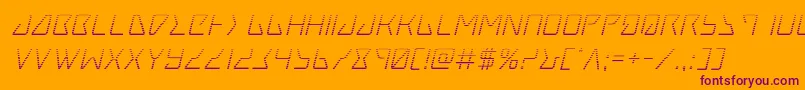 Tracergradital-Schriftart – Violette Schriften auf orangefarbenem Hintergrund