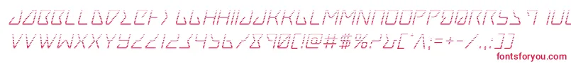 Tracergradital Font – Red Fonts on White Background